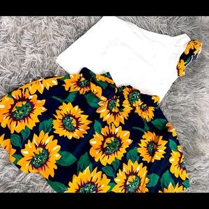 Baby/Toddler Sunflower 🌻 Matching Set 💛🖤🤍